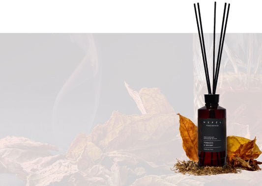 NEFEL FRAGRANZE- PROFUMATORE AMBIENTE CON BASTONCINI DI LEGNO 480 ML- TOBACCO & WHISKY